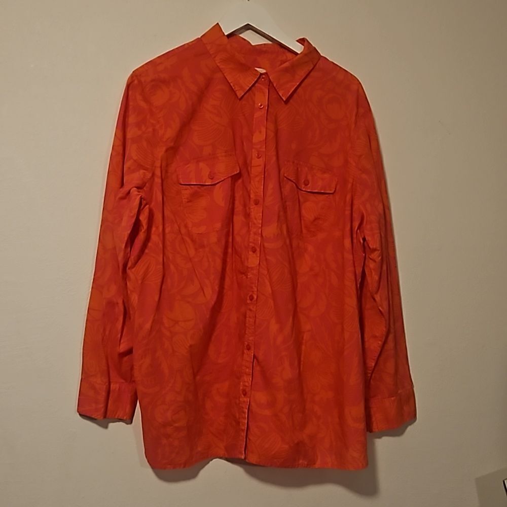TALBOTS WOMAN BUTTON FRONT  SHIRT 3X